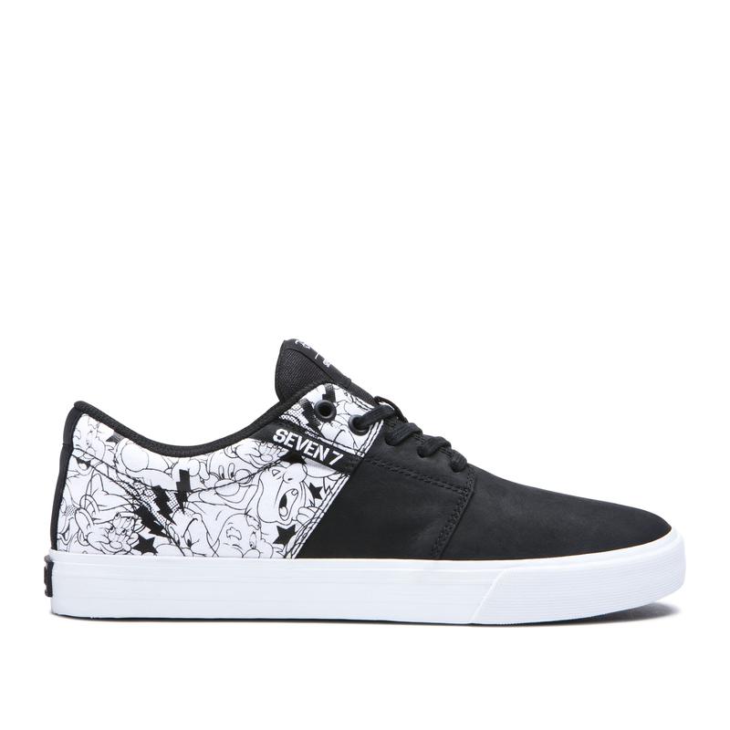 Buty Supra STACKS II VULC - Sneakersy Niskie Męskie - Czarne / Białe (CDLK-26104)